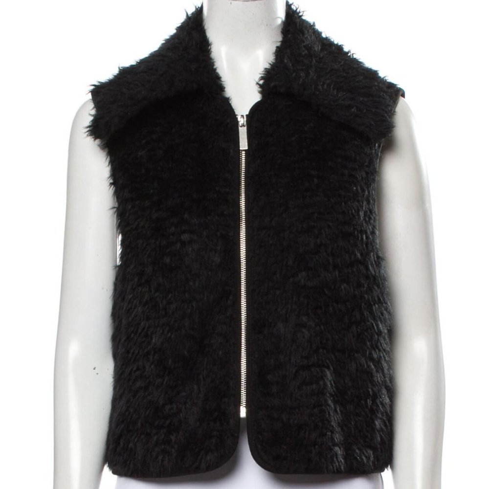NWOT Helmut Lang Faux Fur/Quilted Reversible Vest